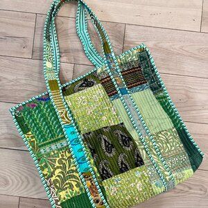 BRAND NEW Indian Handmade Quilted Shopping Tote Bag Women’s Beach Wear Bag